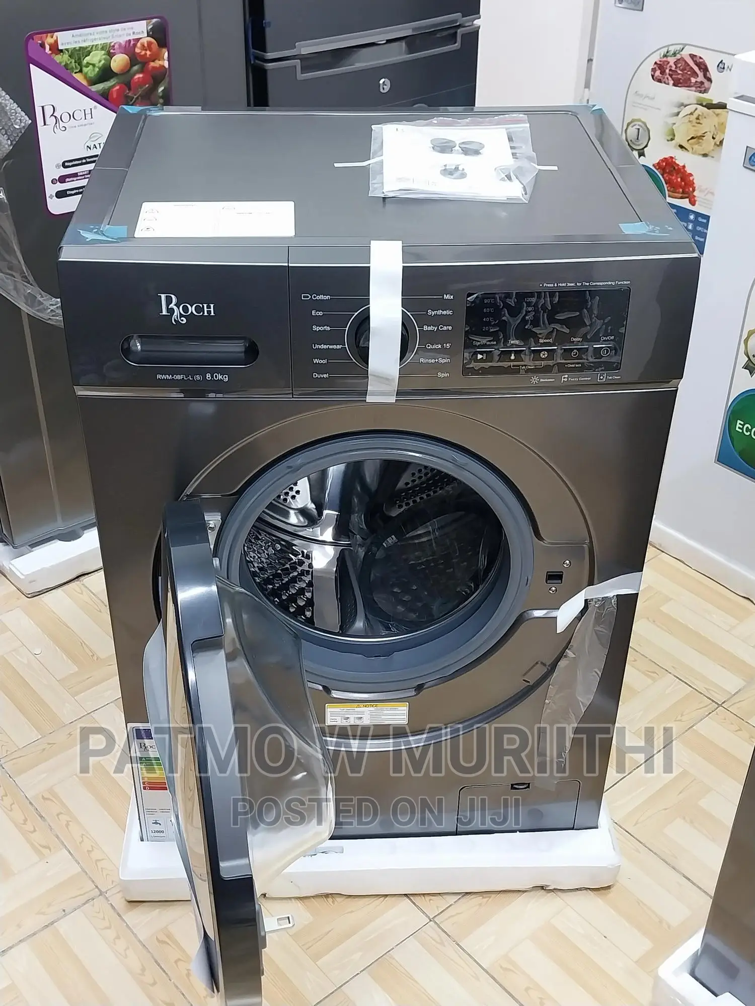 Roch Washing Machine 8kg Front Load Wash and Spin