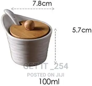 *5pcs Set Cruets With Rotary Base White Plain for Spices