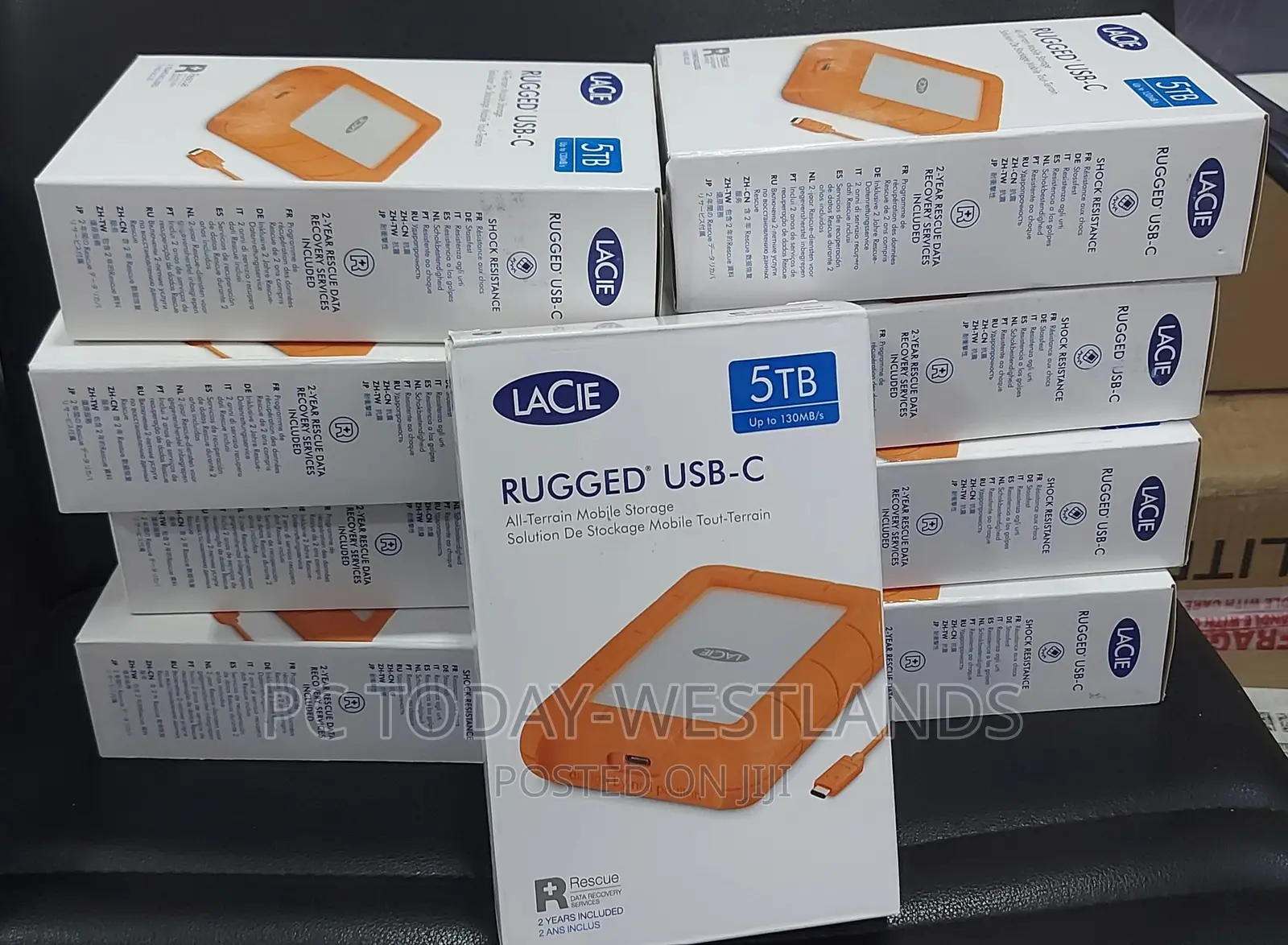 Lacie 5tb Rugged Usb 3.1 Gen 1 Type-C External Hard Drive