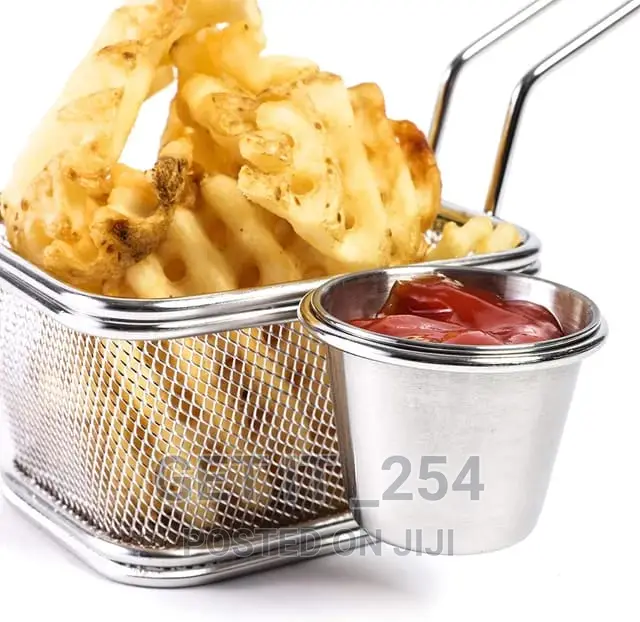 13×11cm Heavy Guage Stainless Steel Mini Chips Basket Sauce