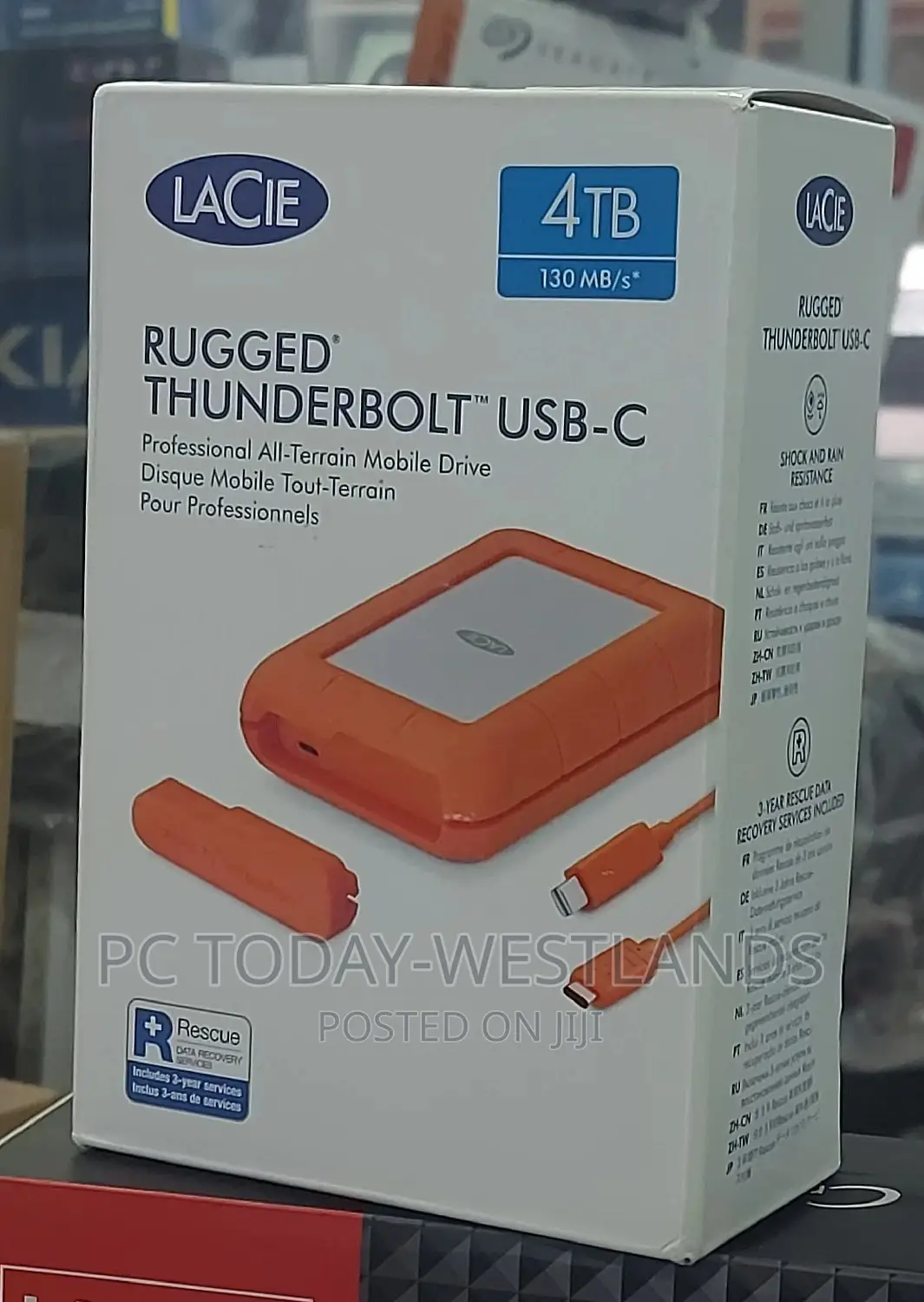 Lacie 4TB Rugged RAID Hard Disk Drive With Thunderbolt 3