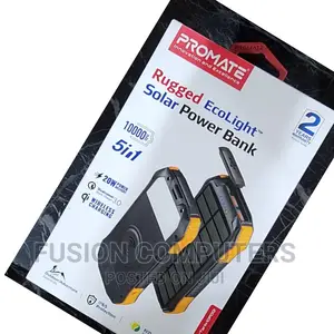 Promate 10000mah Rugged Ecolighttm Solar Power Bank