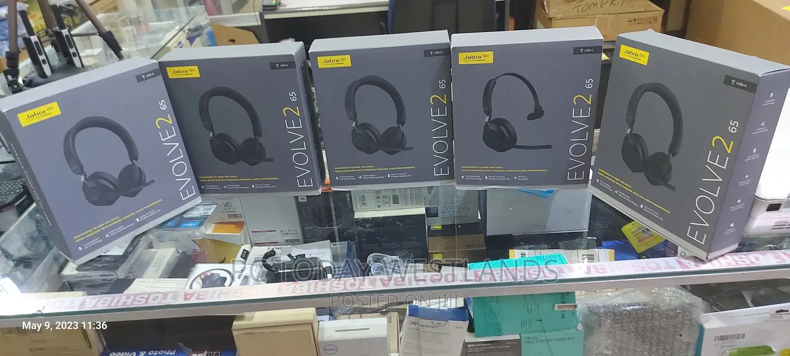 Jabra Evolve2 65 UC Wireless Headphones With Link380a