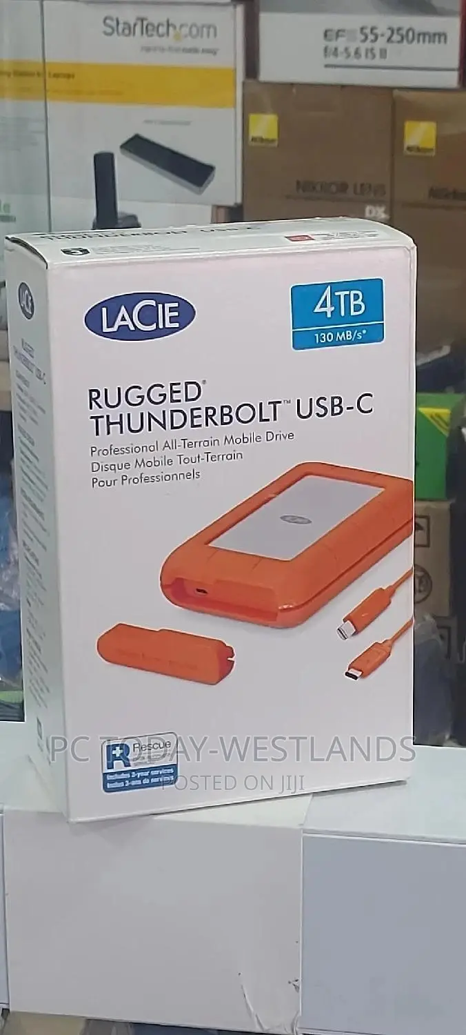 Lacie 4TB Rugged RAID Hard Disk Drive With Thunderbolt 3