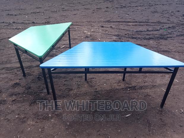 Trapezium Kindergarten Tables,Whiteboard Notice Pin Board - main view
