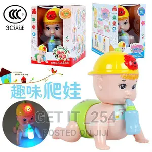 Crawling Baby With Feeding Bottle Toy