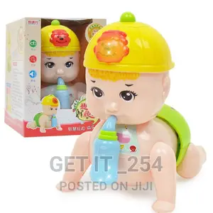 Crawling Baby With Feeding Bottle Toy