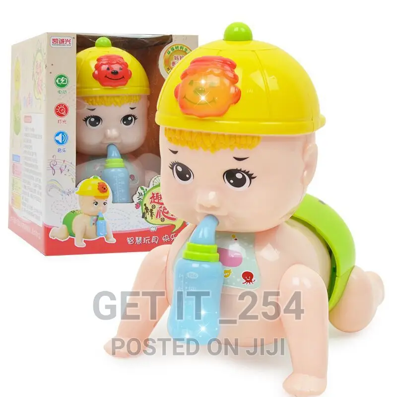 Crawling Baby With Feeding Bottle Toy