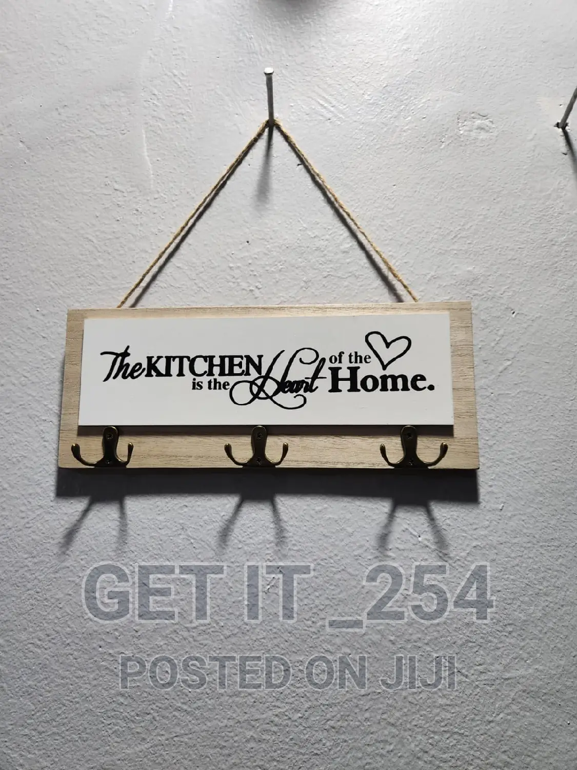 Kitchen Wall Hanging Hook Key Holder Wooden