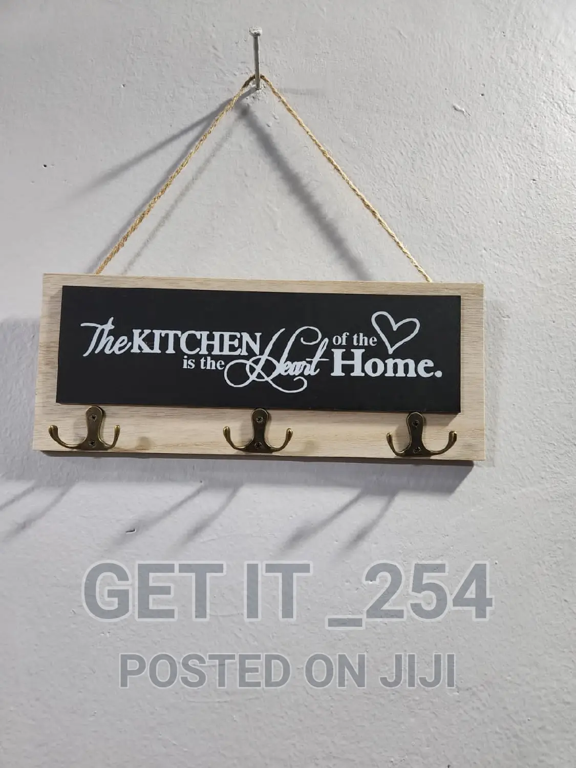 Kitchen Wall Hanging Hook Key Holder Wooden