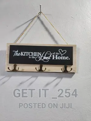 Kitchen Wall Hanging Hook Key Holder Wooden
