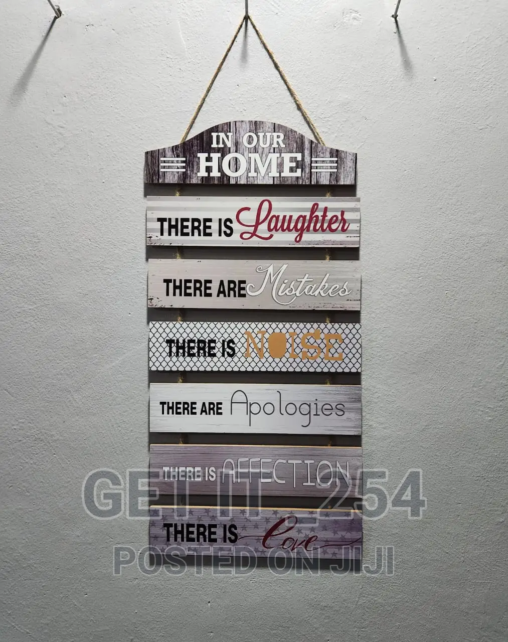 Hanging Board Wooden House Rules
 Material -Wooden