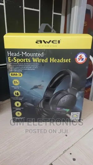 Awei GM-3 USB+3.5mm Ambient Light Gaming Wired Headset + Mic