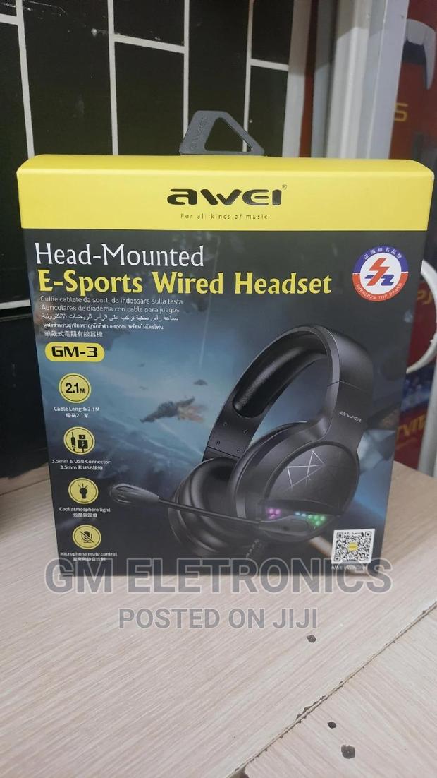 Awei GM-3 USB+3.5mm Ambient Light Gaming Wired Headset + Mic - thumbnail 2