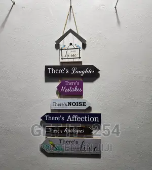 Hanging Board Wooden House Rules