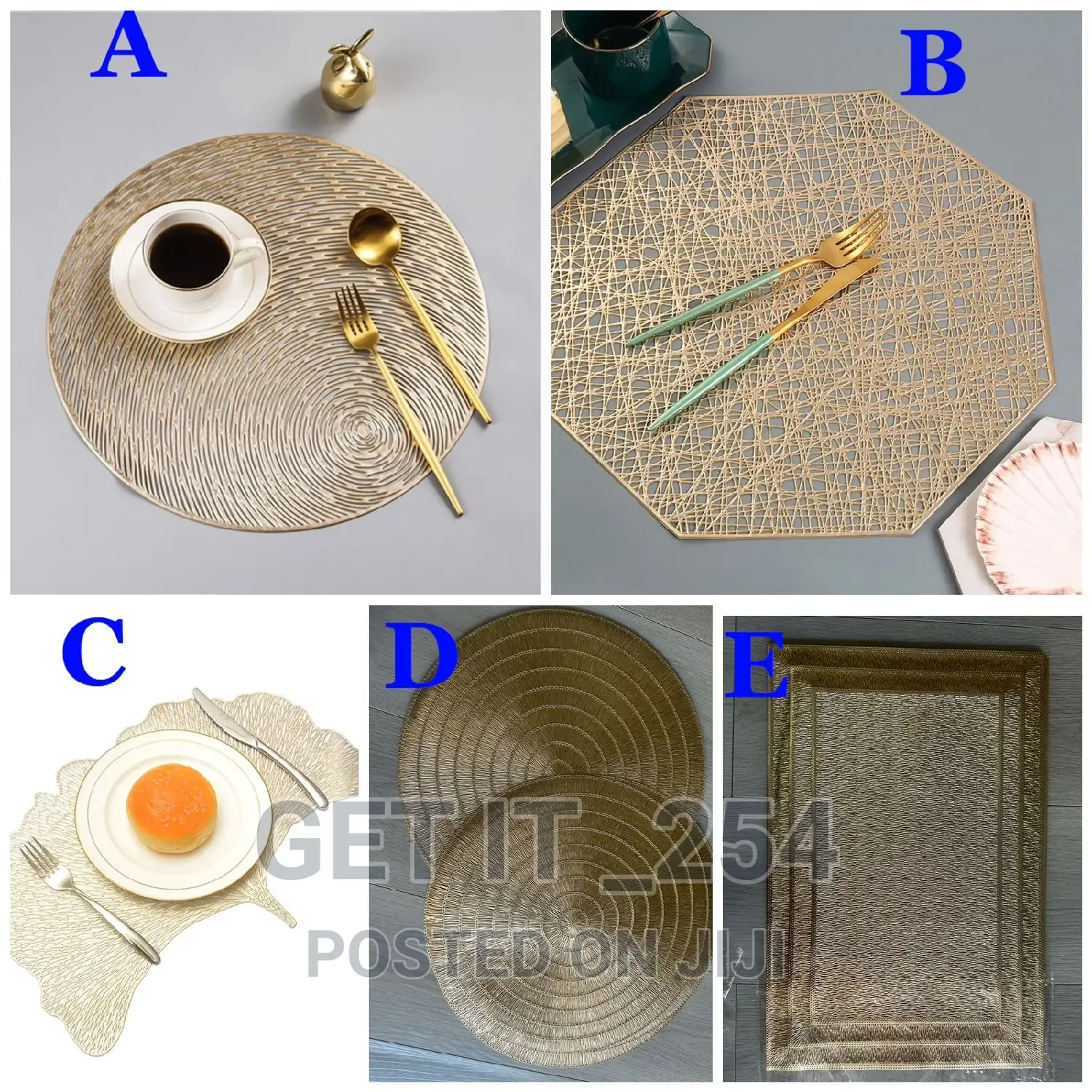 Non Woven Table Mats for 6. Sold as a Set of 6 Each Design