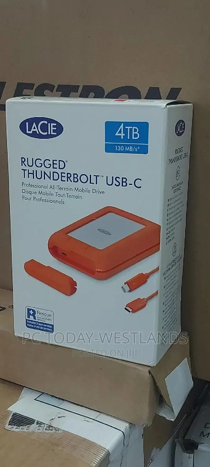 Lacie 4TB Rugged RAID Hard Disk Drive With Thunderbolt 3