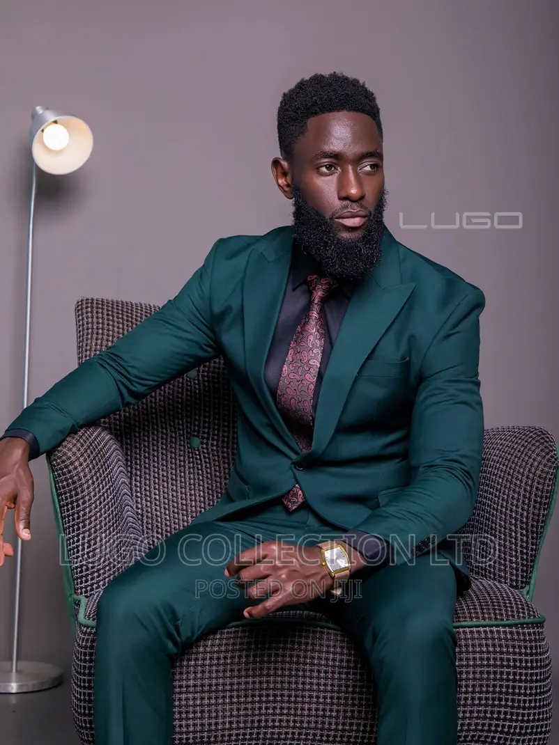 Mens Suit. Custom Made Slim Fit Suits - Jungle Green