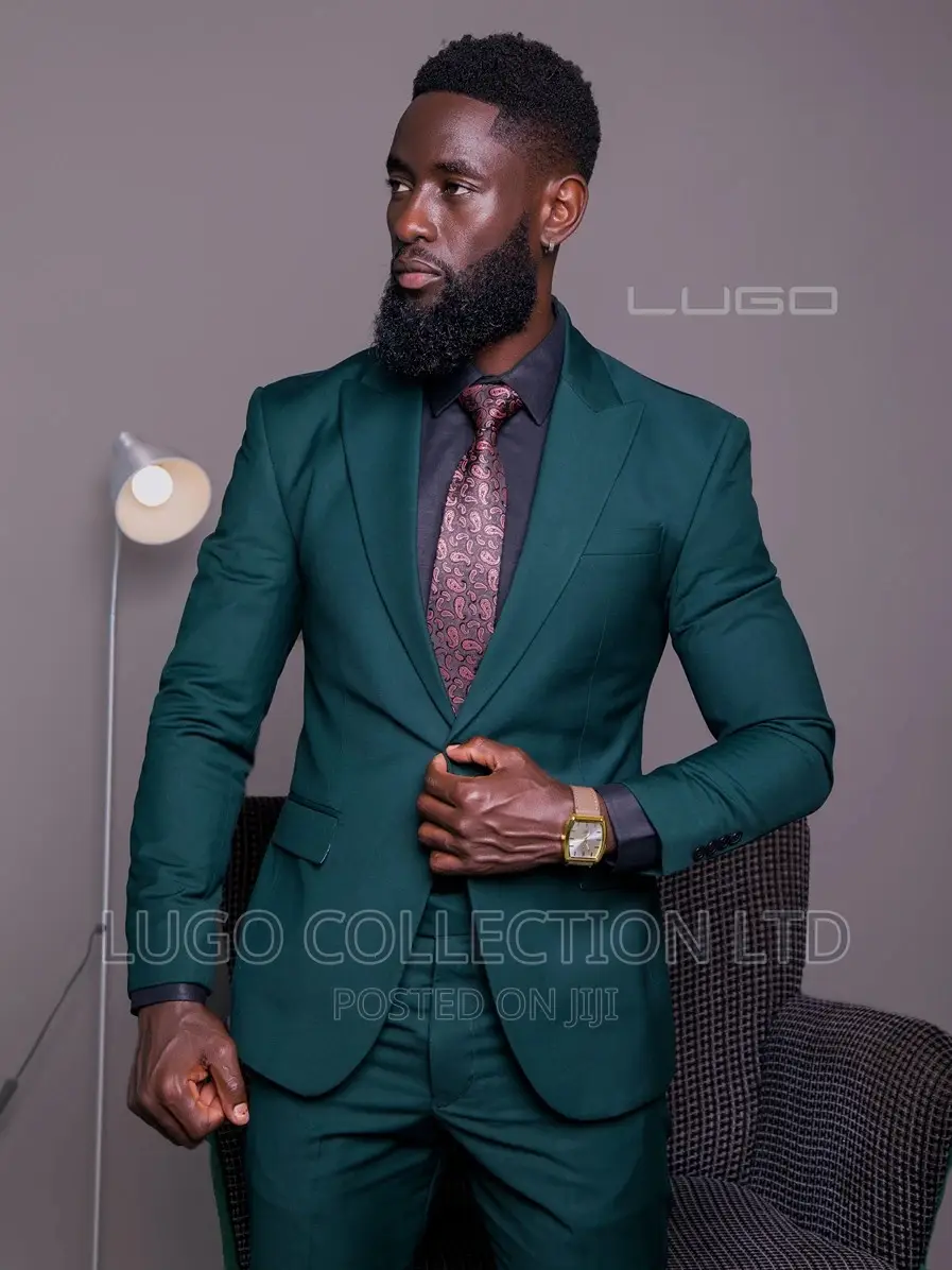 Mens Suit. Custom Made Slim Fit Suits - Jungle Green