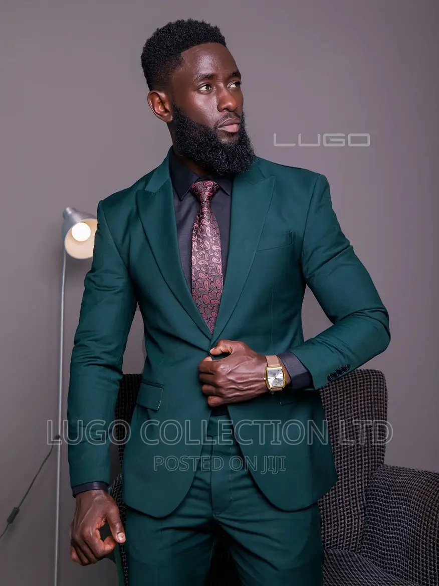 Mens Suit. Custom Made Slim Fit Suits - Jungle Green