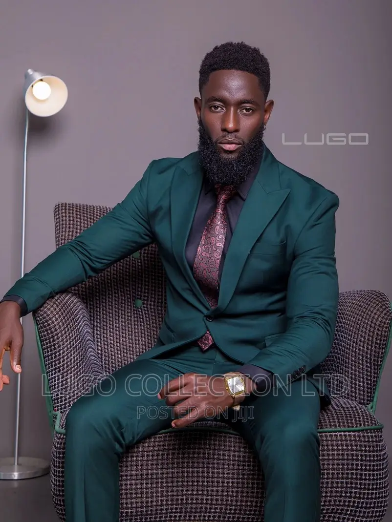 Mens Suit. Custom Made Slim Fit Suits - Jungle Green