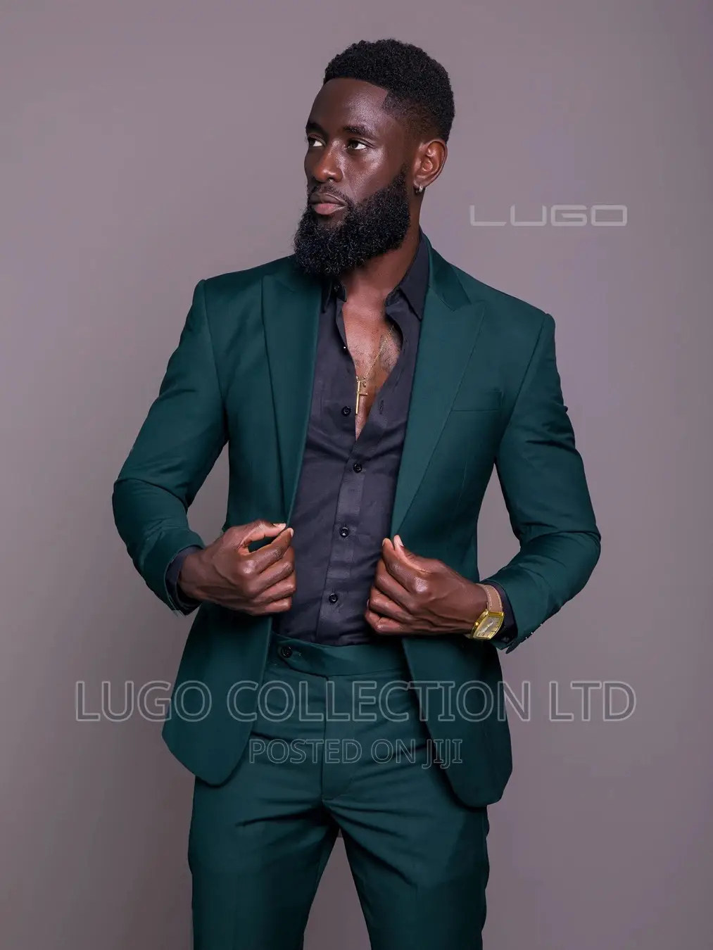 Mens Suit. Custom Made Slim Fit Suits - Jungle Green