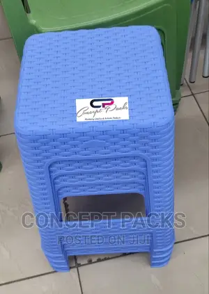 Assorted Plastic Stool- Bamboo