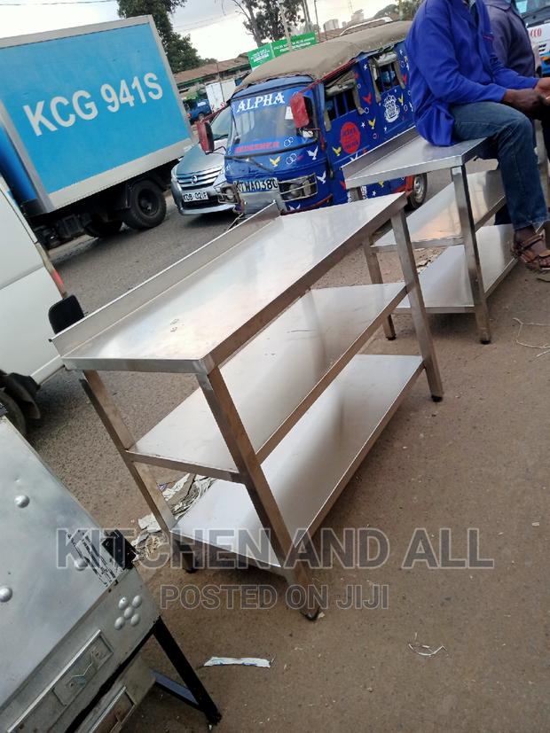 Work Top With a Storage Rack