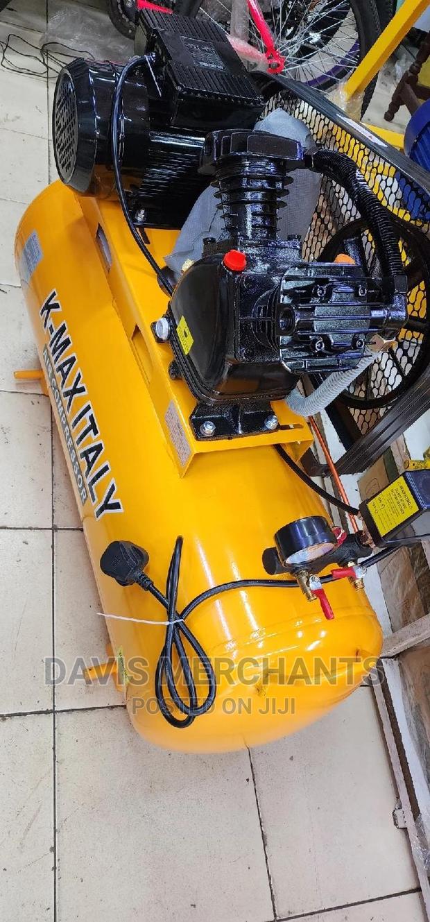 Kmax Italy 100L Air Compressor Double Piston and Wheels