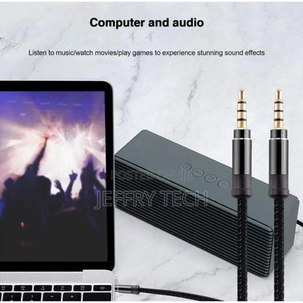 Multi Purpose Auxiliary Audio Cable 3.5mm Aux Jack Cord - thumbnail 4