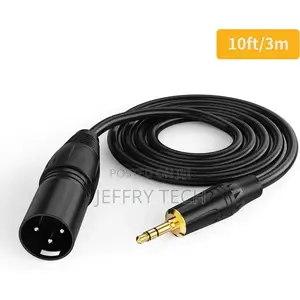 3.5mm Male to 3 Pin XLR Male Microphone Cable to Audio Adapt