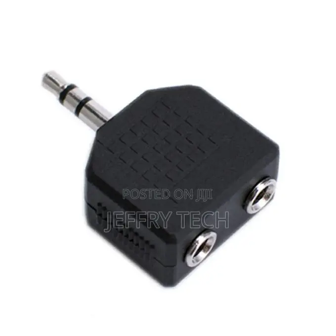 3.5mm Audio Splitter Block-Shaped Stable Transmission PVC-