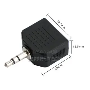 3.5mm Audio Splitter Block-Shaped Stable Transmission PVC-