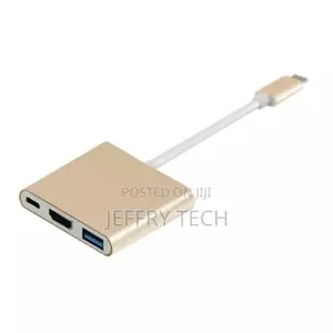 3-in-1 High Clarity USB 3.1 Type C to Hdmi-Compatible-Golden