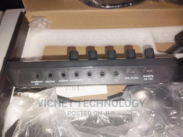 Professional Codenser Microphone With Live Sound Card - thumbnail 3