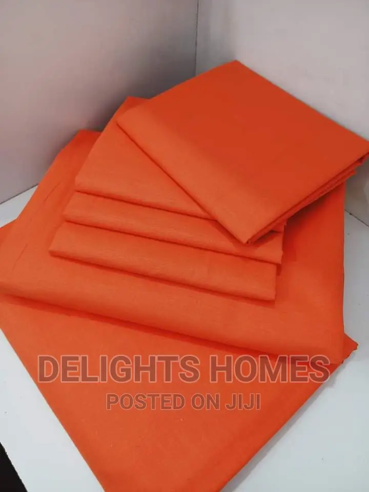 6pc Plain Cotton Bedsheets*