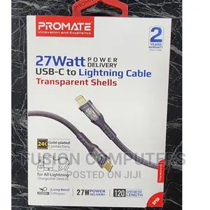 Promate 27W Power Delivery Usb-C to Lightning Cable