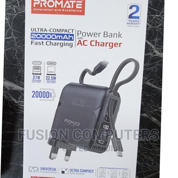 Promate iPhone 15 Power Bank, Universal 20000mah Charger