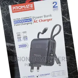 Promate iPhone 15 Power Bank, Universal 20000mah Charger
