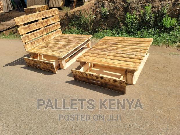Pallet Bed- 4*6 Blazed Bed With Drawers.(#61) - thumbnail 2