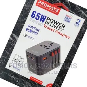 PROMATE 65W Power Delivery Ganfasttm Charging Adaptor