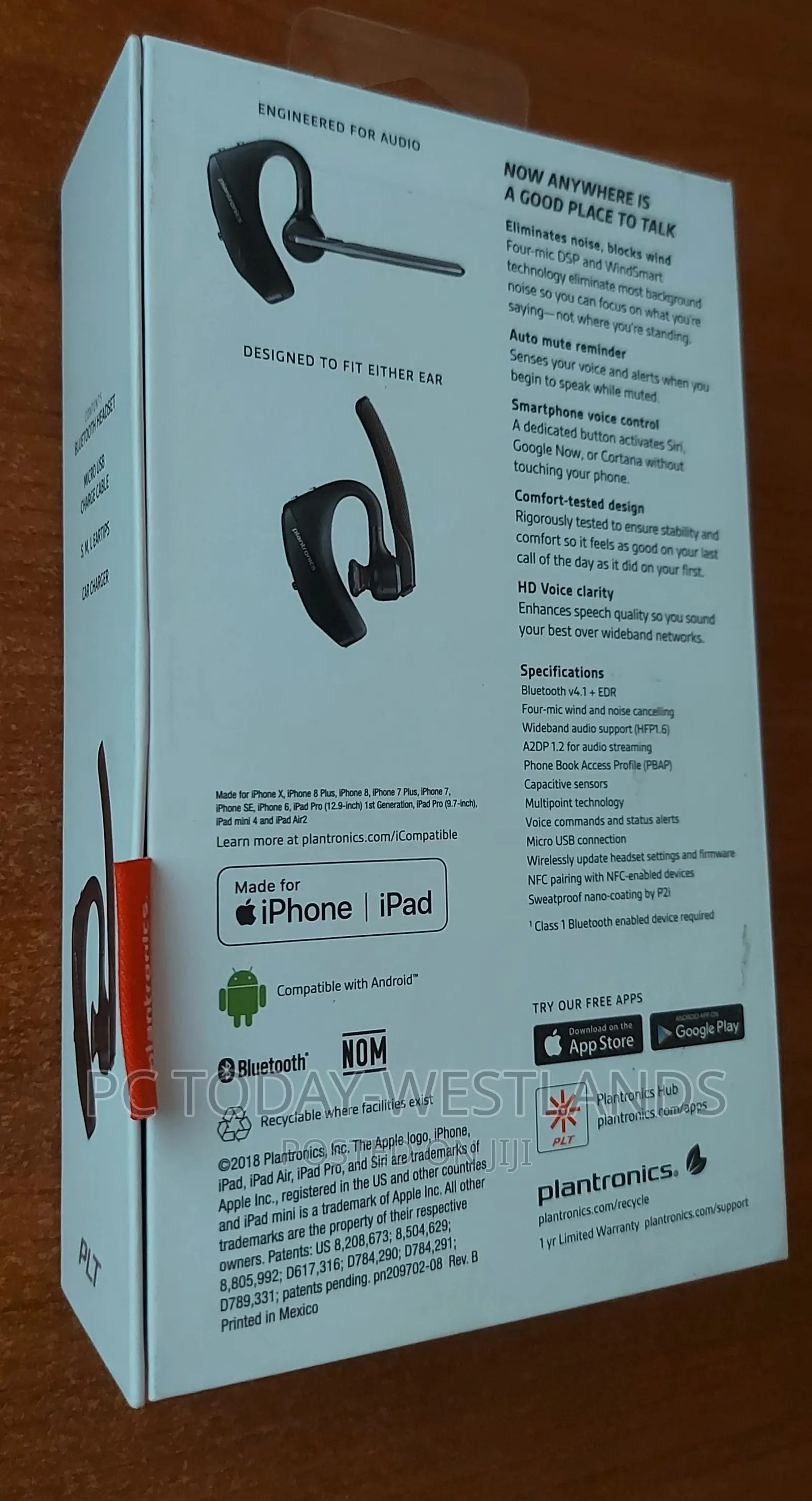 Plantronics Voyager 5220 Poly Bluetooth Headset Noise-Cancel