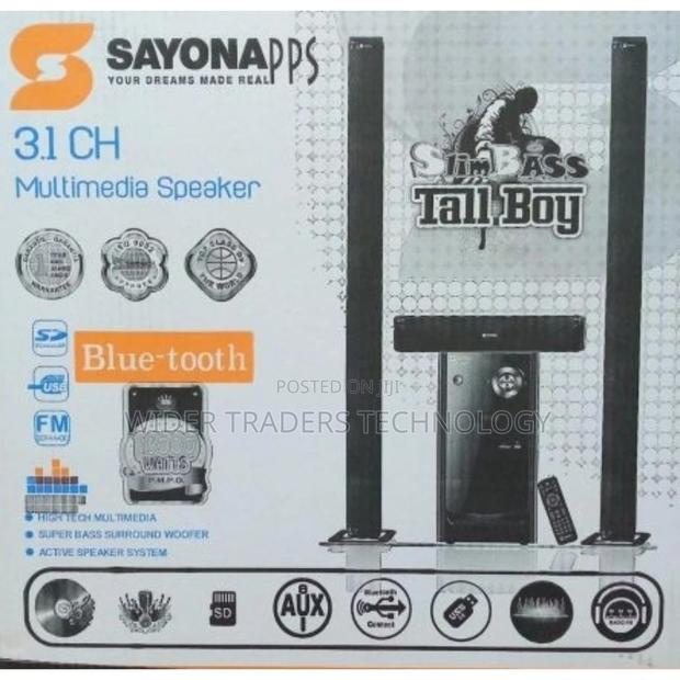 Sayona SHT 1304 Tallboy Speaker System Black 15000w SA