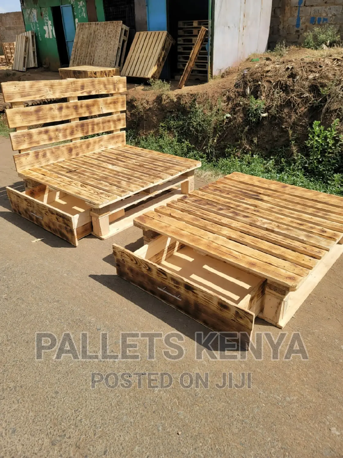 Pallet Bed- Blazed 4*6bed With Drawers. (#95