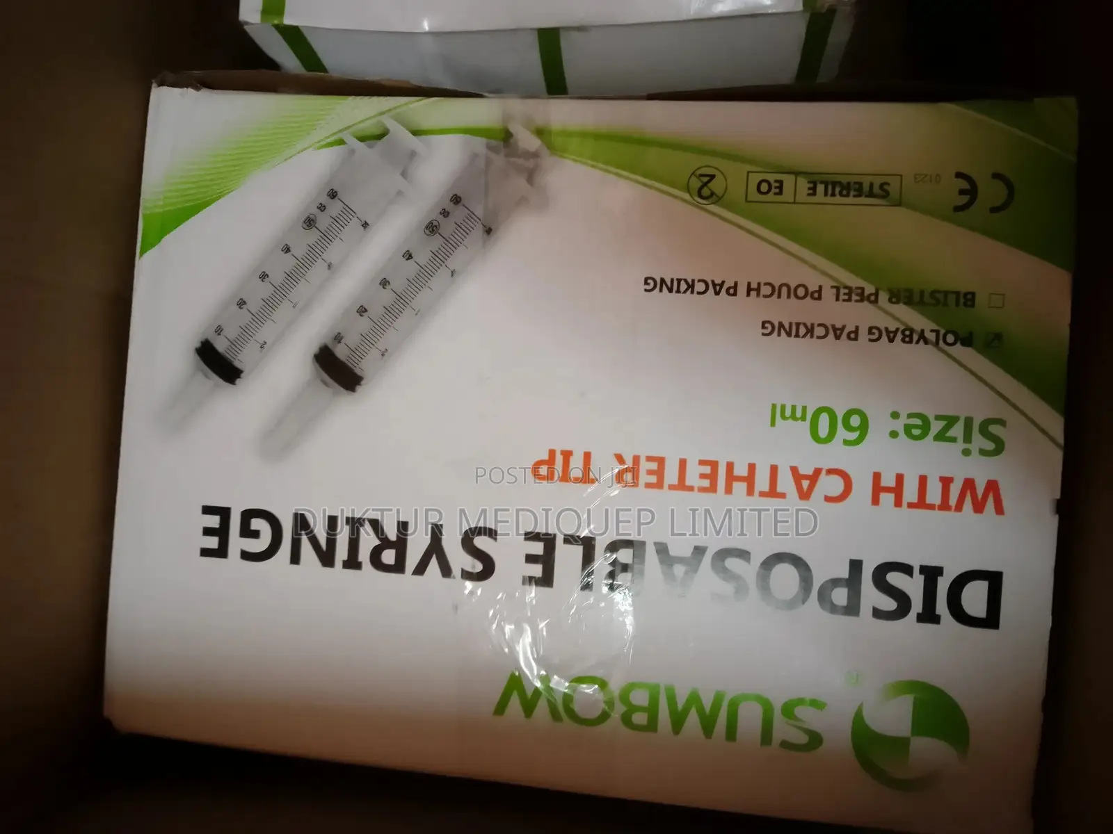Disposable 60ml Syringe With Catheter Tip Luer Lock 50pcs