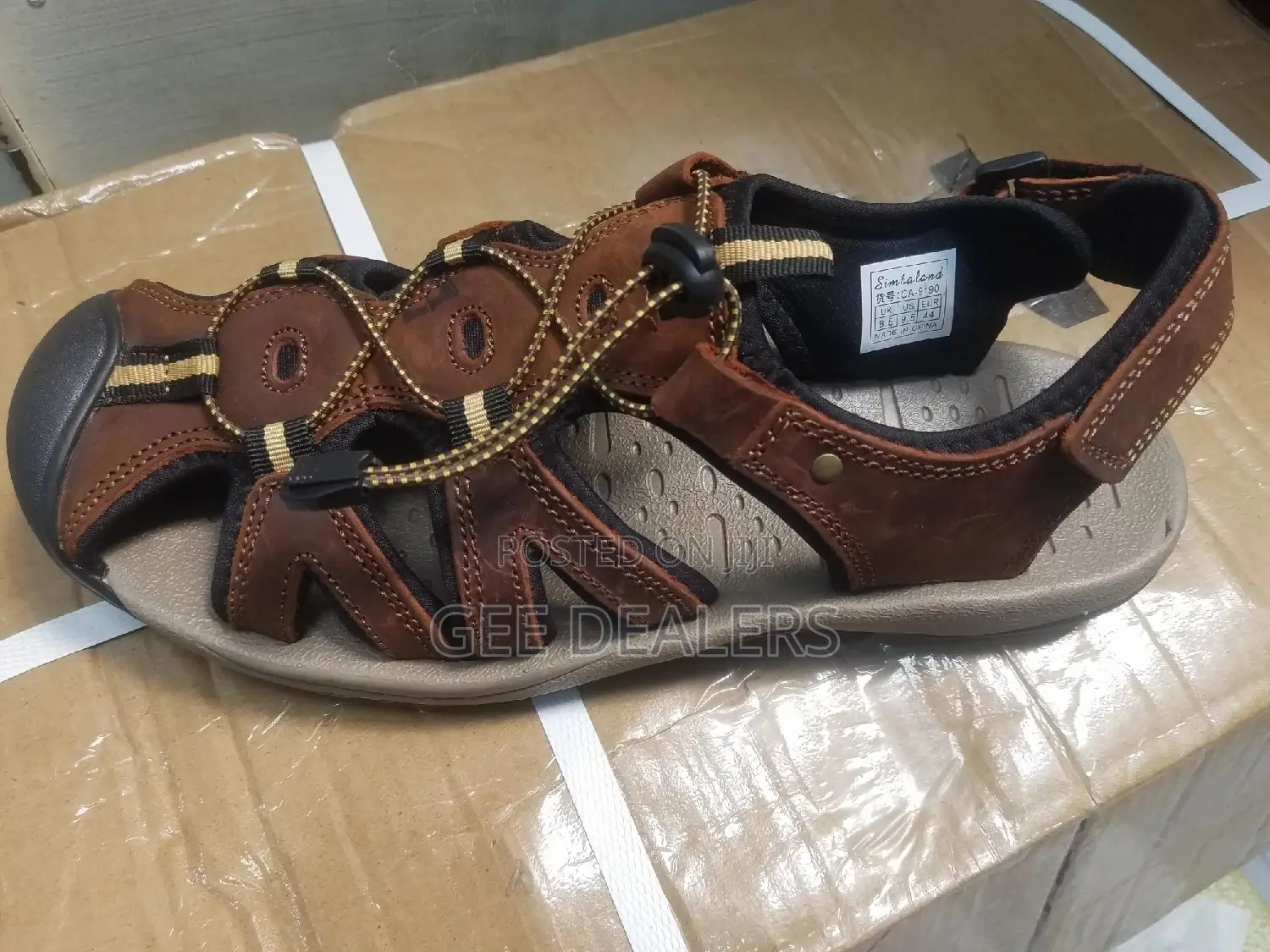 Men Leather Open Shoes
