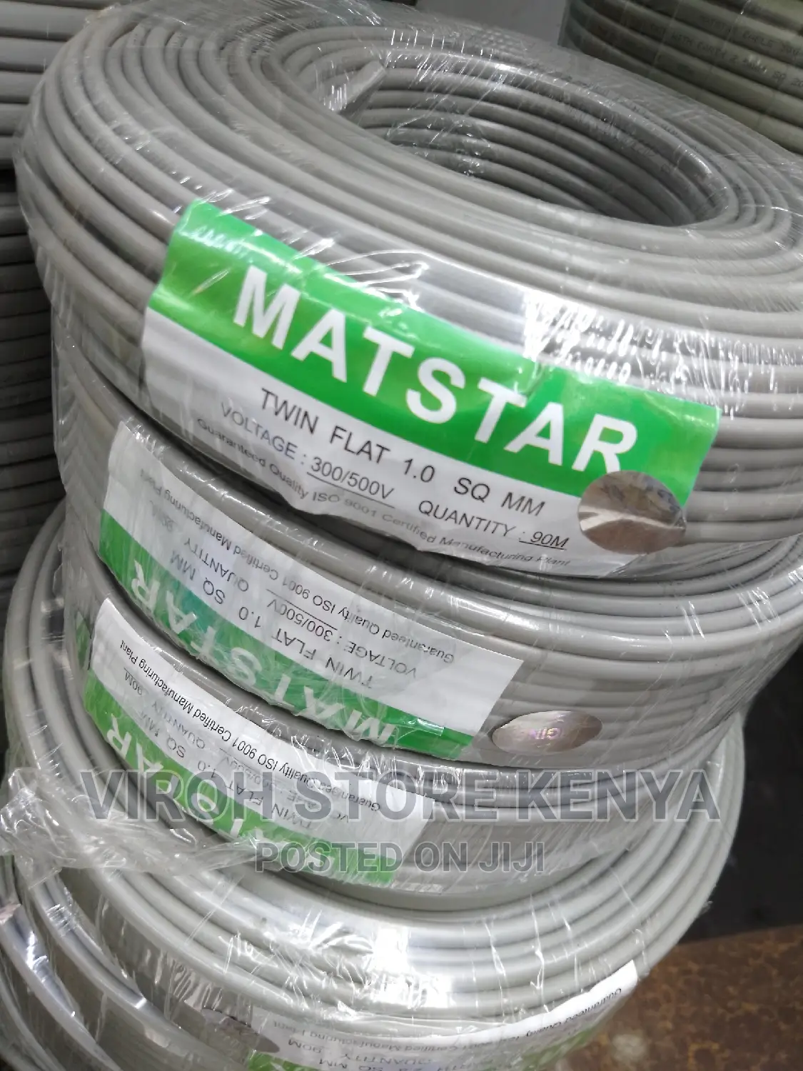 Matstar 1.0mm Wire Wiring Twin Flat Cable 300/500v