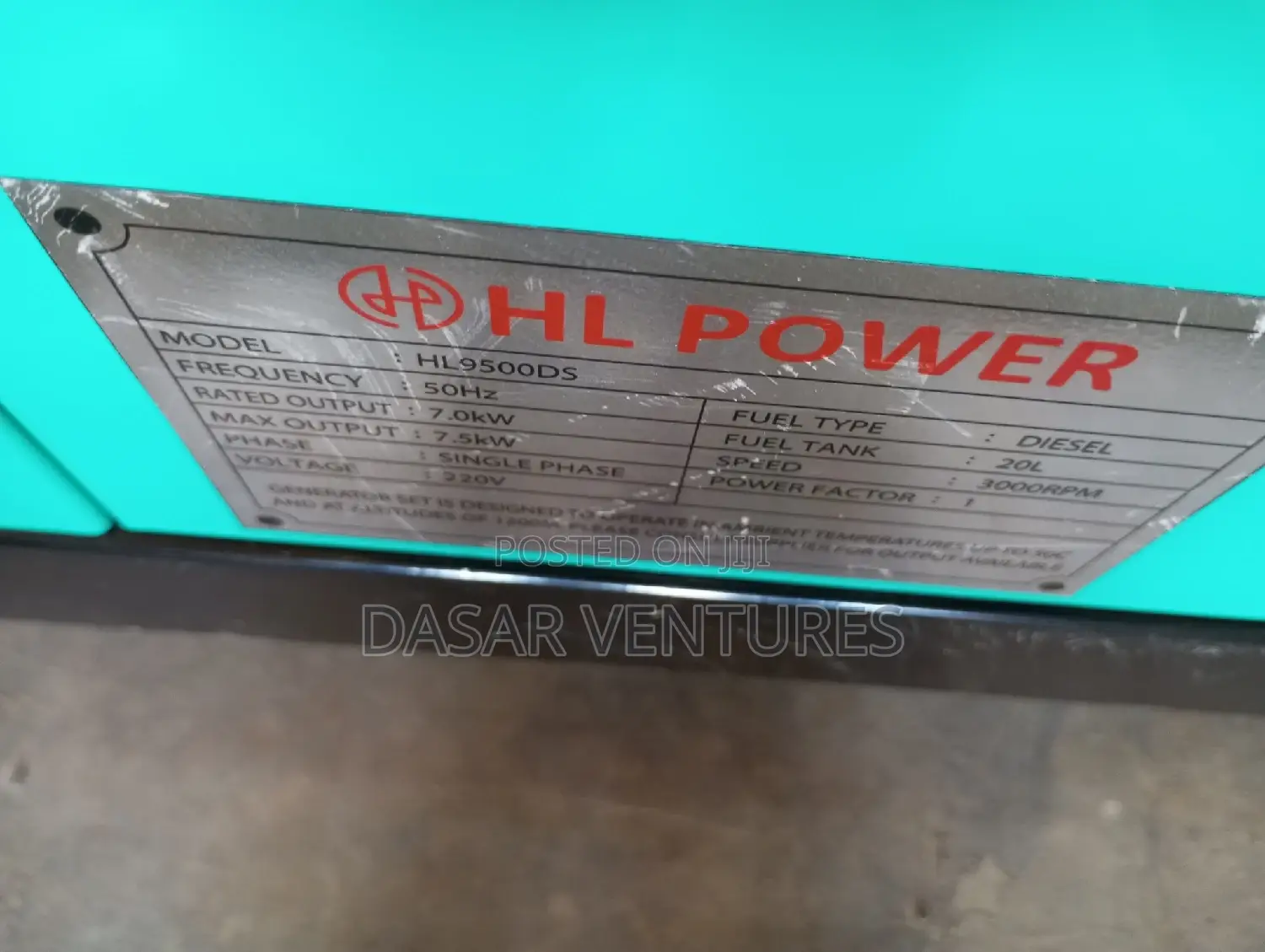 Power Generator 9kva Hl Power