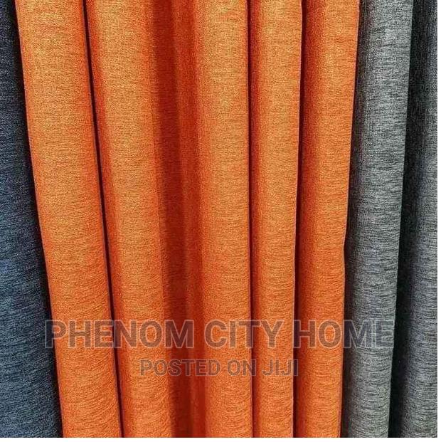 Orange Linen Curtains - thumbnail 2