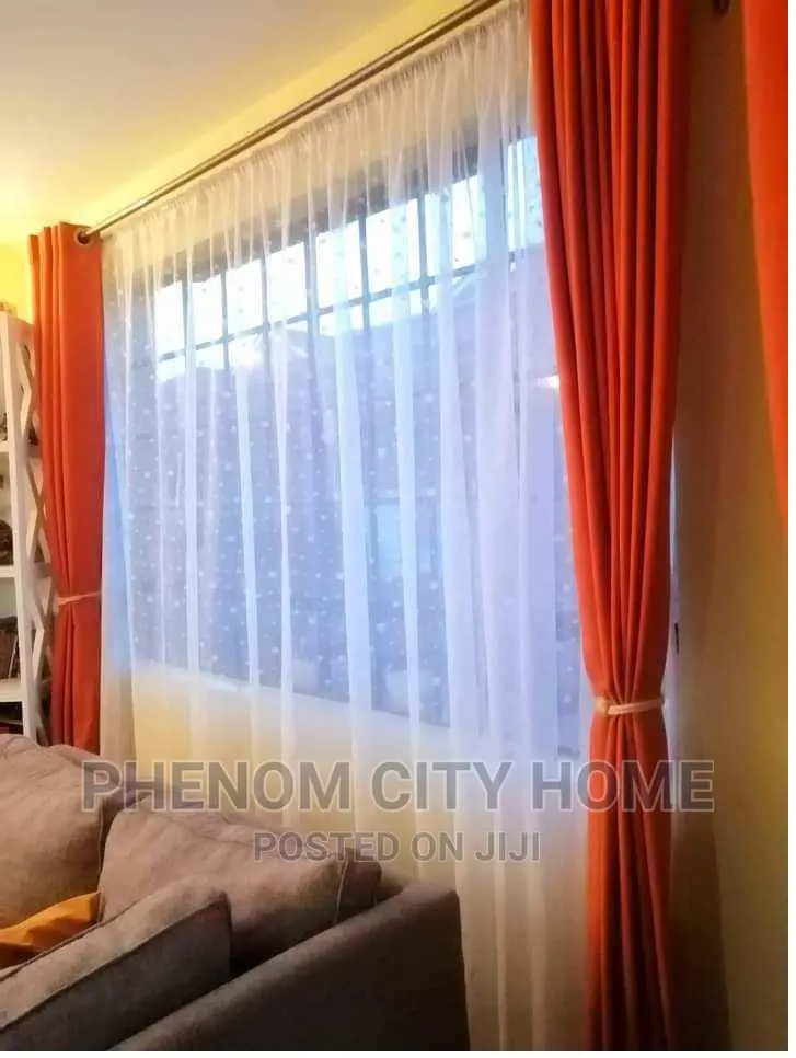 Orange Linen Curtains